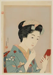 Woman Applying Lip Rouge