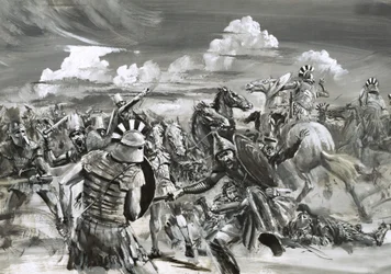 Victory at Gaugamela for Alexander the Great