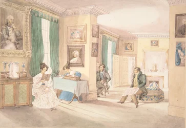 An Interior at Hatton, Warwickshire, 1820-30