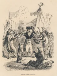 Revolution of the Wolves and Freedom and Rights of the Wolf. Illustrated Vignettes by JJ Granville. Engraving Signed Godard in the Section Titled 