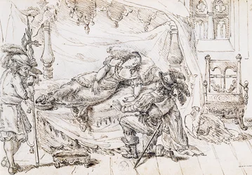 Sleeping Beauty, illustration for fairy tale by Charles Perrault