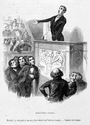 The character of Jérôme Paturot takes himself as Demosthenes, an Athenian speaker and politician whose speeches are placed at the top of Greek eloquence. Cartoon In 