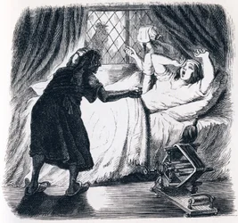 The old lady and the two servants - Fables by La Fontaine