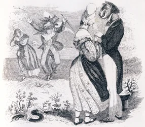 The stream and the river - Fables by La Fontaine