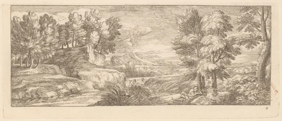 River Landscape with Resting Figures