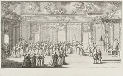 The Audience Chamber during the reception of the bride at Dresden Palace on 2 September 1719