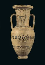 Attic Amphora, Late Geometric II B Period (720-700 BC)