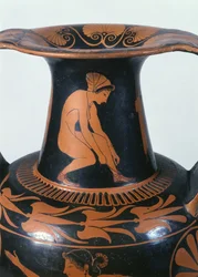 Crouching Woman Tying Her Sandal (detail)