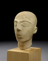 Head of a Cycladic figurine