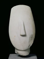 Head of a Woman, Fragment of a Statue from Keros, Early Cycladic II Period, c.2700-2400 BC