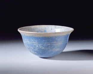 Hellenistic blue cast bowl