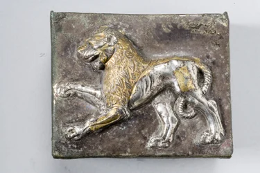 Lid of a box, Hellenistic (parcel gilt silver)
