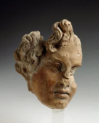 Magna Graecia (Great Greece): Head fragment; from Monte Antenna (Roma); 5th-4th century BC; Rome, Museum of Villa Giulia