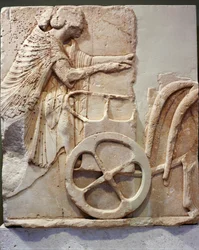 Relief of racer on his chariot, 520 BC