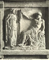 Zeus and Hera, metope from Temple E in Selinunte, Sicily