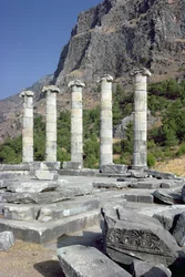 Ruins and Acropolis Rock in the Temple of Athena Polia, mid-4th century BC
