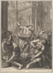 Christ Driving the Merchants from the Temple, from The Passion of Christ, Plate 3