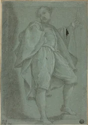 Man Standing with Staff