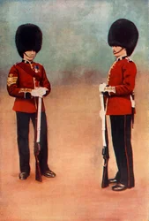 Colour-Sergeant and Private, the Scots Guards, 1900