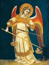 Archangel Michael Weighing Souls, circa 1354