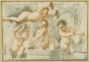 Allegory of wine making