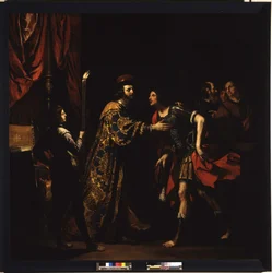 The farewell of Cato the Younger to his son