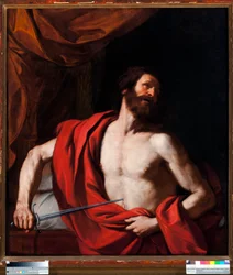 The Suicide of Cato the Younger (Marcus Porcius Cato Uticensis) (95-46 BC) Roman Politician