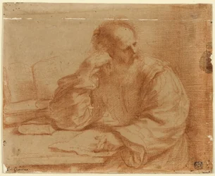 Bearded Man Seated at Table