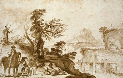Landscape with a Horseman and a Bridge