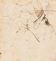 Sketch of the Head of a Clergyman with a Mitre, Looking Upwards to the Right