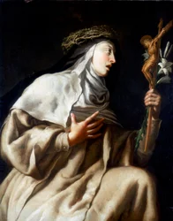 St Teresa of Avila before the Cross, c1621-1663
