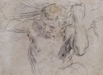 A Satyr Lifting Drapery, and a Subsidiary Study of his Left Hand