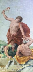 Ceiling frescoes of the room of the Aldobrandini wedding, depicting scenes from the stories of Samson