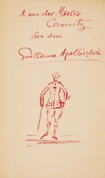 Inscription to Maurice Cremnitz from ’Le Poète assassiné’, 1916