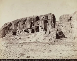 A Byzantine church carved into the rock, located near Ayache-in, on the outskirts on the Hamam Station, Turkey