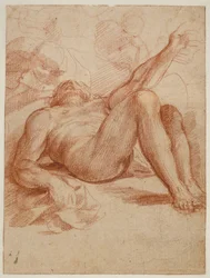 St. Sebastian Tended by the Women, after The Lamentation by Hans Baldung Grien