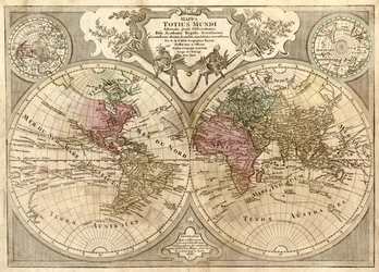 Map of the Whole World - Adorned According to the Observations of the Royal Academy of Sciences and Some Others According to the Latest Annotations