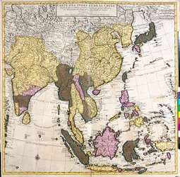 Pakistan, India, Nepal, Bhutan, Bangladesh, Sri Lanka, East China, North Korea, South Korea, Japan, Burma, Thailand, Laos, Vietnam, Cambodia, Indonesia, Philippines, Malaysia