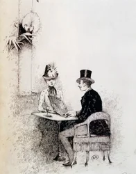 Couple in Parisian Café