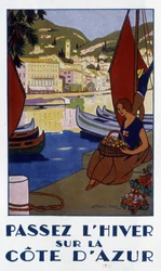 Spend the winter on the French Riviera - Advertising poster, 20th century