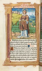Printed Book of Hours Use of Rome: fol. 100v, St. Stephen
