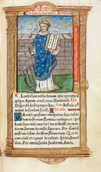 Printed Book of Hours Use of Rome: fol. 101r, St. Lawrence, 1510