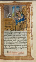 Printed Book of Hours Use of Rome: fol. 20r, St. Mark, 1510