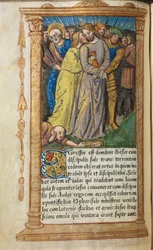Printed Book of Hours Use of Rome: fol 20v, Christ in Gethsemane, 1510