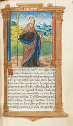 Printed Book of Hours Use of Rome: fol. 96r, St. Augustine, 1510