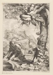 Allegorical Representation of a Laureled Woman Watering a Calabash Tree