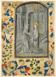 Leaf from a Book of Hours: Annunciation to the Shepherds