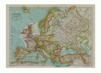 Map of Europe, c1910