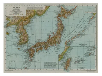Map of Japan and Korea, c1910