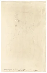 Portrait of a Woman in Profile with Ruffled Collar